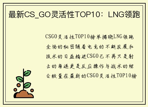 最新CS_GO灵活性TOP10：LNG领跑
